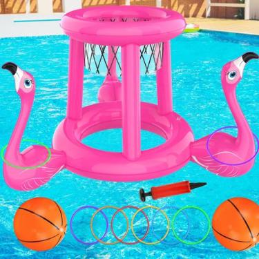 Imagem de Conjunto de carros alegóricos de piscina Uniqhia 2 em 1 Floating Baske