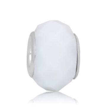 Imagem de BlingNuts Berloque espaçador de pedras brilhantes compatível com pingentes Pandora Pulseiras Presente Mulheres Amizade Aniversário Zircônia Cúbica, One Size, Aço inoxidável, Sem Pedra Preciosa