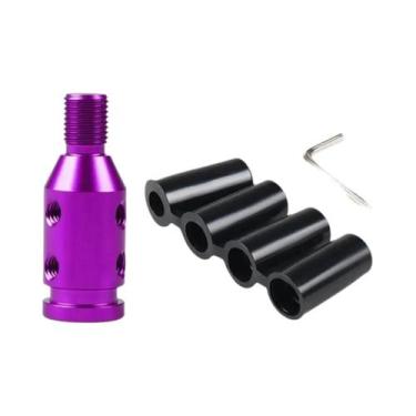 Imagem de Adaptador Universal De Alumínio Preto Para Manopla De Câmbio Para Tran