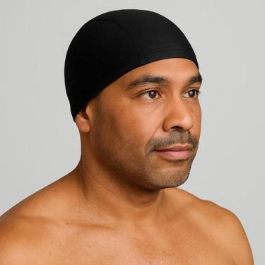 Imagem de Touca de tecido para natação e hidroginastica adulto - ALIKI, Preto, A