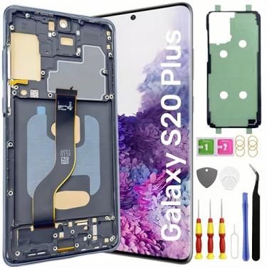 Imagem de Tela de substituição TFT Galaxy S20 Plus para Samsung Galaxy S20 Plus Tela LCD digitalizador sensível ao toque Pantalla com kit de ferramentas de moldura S20+ 4G G985F 5G G986U (sem impressão digital)