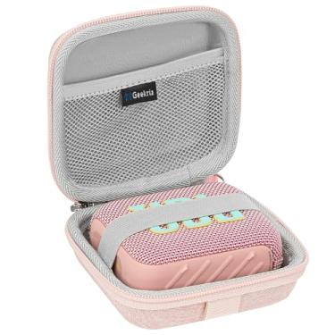 Imagem de Geekria Capa protetora para alto-falante compatível com JBL Go 4/3/3 Eco Cover, capa rígida de substituição para alto-falante portátil, bolsa de transporte protetora com armazenamento de cabos
