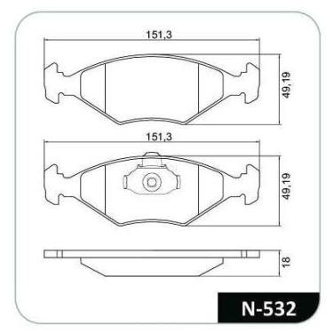 Imagem de Pastilha de Freio Dianteiro Fiat Palio Siena Palio Weekend 1998 até 20