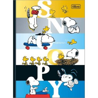 Imagem de Caderno Snoopyy Brochura Colegial - 160 Folhas (Listras)