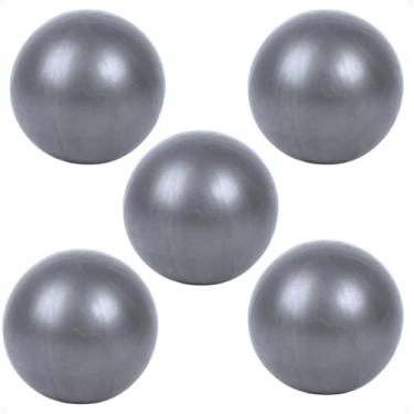 Imagem de Conjunto De 5 Bolas De Ioga Pilates De 25 Cm, GináStica SuíçA à Prova De ExplosãO, Fisioterapia, Ioga, Treinamento Cruzado, Alongamento(Cinza)