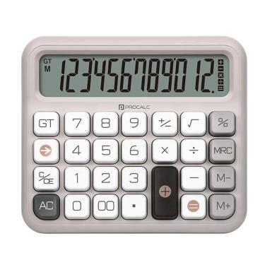 Imagem de Calculadora de mesa 12 dígitos PC315-GY Cinza - Procalc