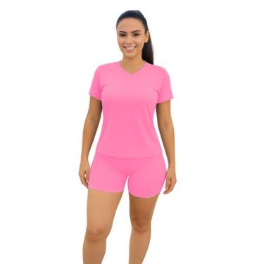 Imagem de Camiseta Feminina Manga Curta Dryfit Fitness Academia - Roger, M, Rosa