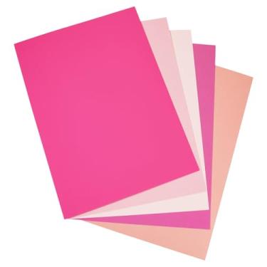 Imagem de Craftdady 30 peças de papel para artesanato A4, cores sortidas, papel tamanho A4, 210 x 298 mm, cor rosa, retângulo, cartolina para arte DIY, scrapbook, artesanato, decorações de festa, material