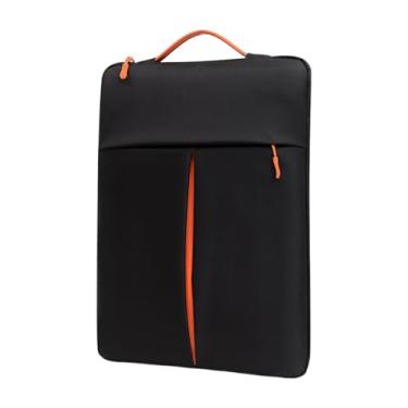 Imagem de MotiveTech Bolsa para laptop, bolsa de transporte portátil para notebook de 15 polegadas, para viagem, pasta com alça, capa para computador, Preto