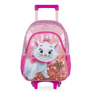 Imagem de Mochila Escolar Feminina de Rodinhas Gata Marie Rosa - Bagaggio, U