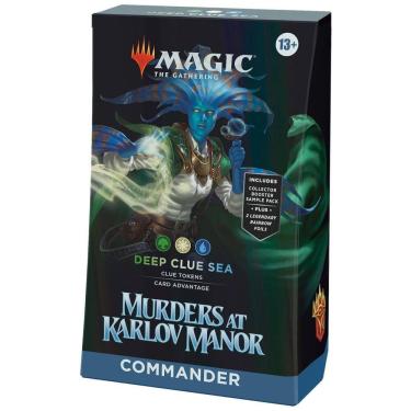 Imagem de Magic The Gathering Assassinatos no Solar Karlov Commander Deck - Mar Profundo das Pistas com 100 Cartas e Acessórios