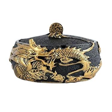 Imagem de Cinzeiro de ervas daninhas cinzeiro criativo com tampa sala de estar escritório nova decoração retro chinesa decoração cinzeiros para cigarros
