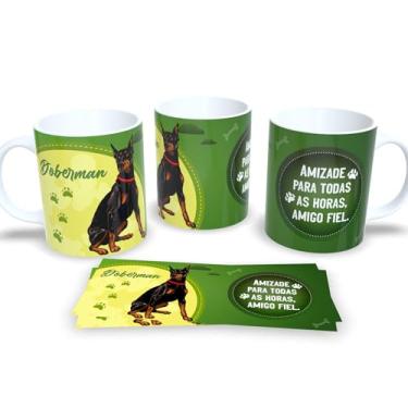 Imagem de Caneca de Porcelana Estampa Cachorro Pet Dog (Doberman)
