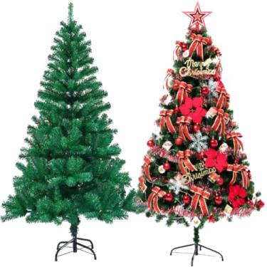Imagem de Árvore de Natal 1,80m Galhos Luxo - Pinheiro Artificial Super Cheio com Pé de Ferro para Decoração