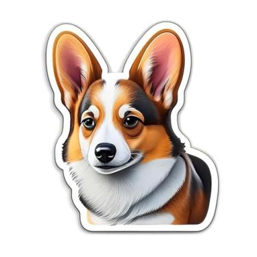Imagem de Adesivo de Parede Kawaii com Corgi para Quarto Infantil Decorativo de Animais 50x50cm