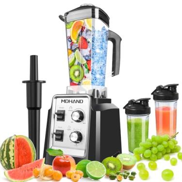 Imagem de MDHAND Liquidificador profissional 1400W para cozinha, liquidificador de smoothie com jarro de 1,927 g e dois copos de 510 g, liquidificadores compactos de bancada para vitaminas, bebidas congeladas
