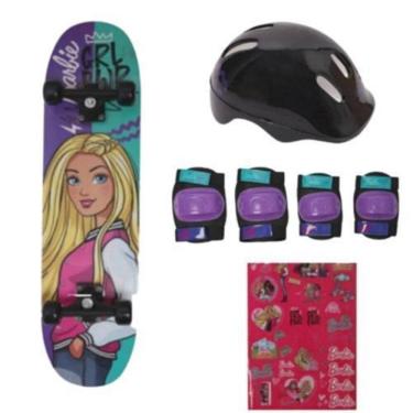 Imagem de Skate Barbie Com Acessórios De Segurança - Fun F00105