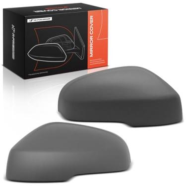 Imagem de A-Premium 2 peças de tampas de espelho retrovisor do lado do motorista e do passageiro - Compatível com Volvo S60 2011-2018, S80 2012-2016, V60/V60 Cross Country 2015-2018 - Cinza preparado, com furo