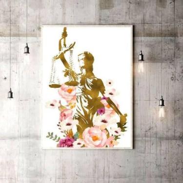 Imagem de Quadro Decorativo Deusa Da Justiça Estilo Aquarela 45x34cm - Quadros O
