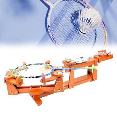 Imagem de JYXYXSCP Máquina de amarrar raquete de badminton, ferramenta de amarração de raquete de badminton de 6 pontas, para raquete de squash DIY, raquete de tênis, raquete de badminton