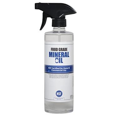 Imagem de Óleo mineral premium 100% pronto para usar de grau alimentício, frasco spray de 473 ml, óleo de bloco de açougueiro e tábua de cortar – Pulverizador incluído