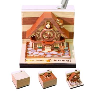 Imagem de Calendário 2026 – Bloco de notas 3D Calendário de mesa com capa acrílica – Materiais de mesa para escritórios, escola, dormitório, berçário, apartamento, quarto