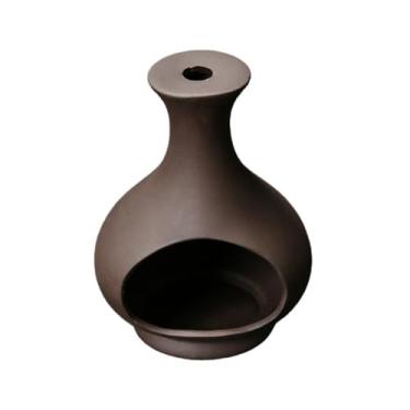 Imagem de Suporte Palo Santo, Chimenea, Queimador de incenso de argila roxa em forma de vaso, queimador de cone de incenso