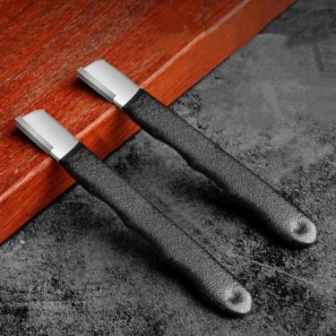 Imagem de 1 apontador de facas multifuncional para uso externo, faca de árvore frutífera de jardim e pedra de afiar, ferramenta portátil de amolar (preto)