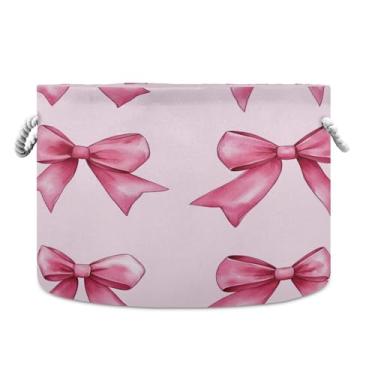 Imagem de SEHANY Cesta de armazenamento redonda grande com alça de corda, cesto de roupa suja de lona para armazenamento de cobertores, cesta de armazenamento infantil para quarto de banho, decoração de