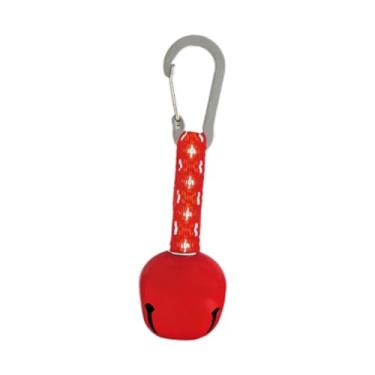 Imagem de kowaku Sino de Sobrevivência Bear Bell, Equipamento de Emergência, Alerta Sonoro Portátil, Mosquetão para Chaveiro, Ideal para Caminhadas, Pesca e, Vermelho