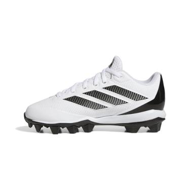 Imagem de adidas Tênis de beisebol masculino Adizero Impact 2.0 moldado, Branco/Preto/Preto, 6 Big Kid