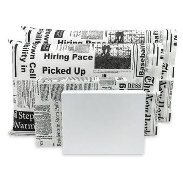 Imagem de Jogo de Lençol 4 peças CASAL 200 fios Agodão - Lindas Estampas(Jornal/Branco,Casal)