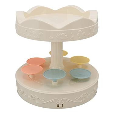 Imagem de Mingzhe Expositor de Sobremesa Giratório Automático de 6 Bandejas e 2 Camadas Com Música para Suprimentos para Festas de Aniversário de Casamento, Exiba Todas As Suas Coleções na Loja e