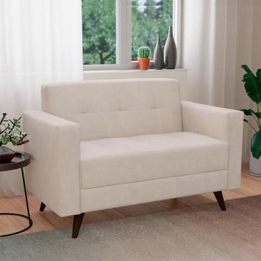 Imagem de Sofá 2 Lugares Vitrola Suede Bege 123 cm - Modern
