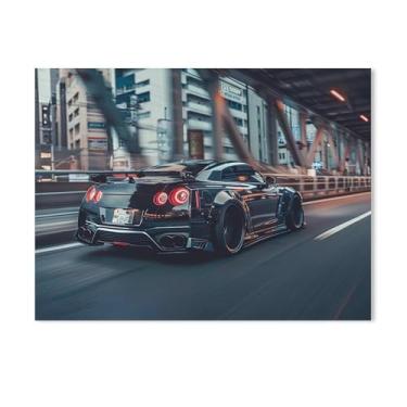 Imagem de HouLaiZhe Speed ​​modificado R35 Jdm pôsteres de carro esportivo tela parede estética decoração de sala de parede impressões galeria sala decoração de parede para quarto sala de estar escritório 18 x