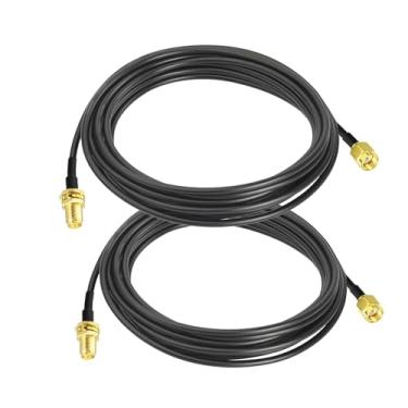 Imagem de SZSAUTO Cabo de extensão de antena WiFi, 3 m, RP-SMA macho para RP-SMA fêmea para anteparo RP-SMA, cabo de extensão RG174 para roteador WiFi, câmera IP, adaptador de placa de rede sem fio
