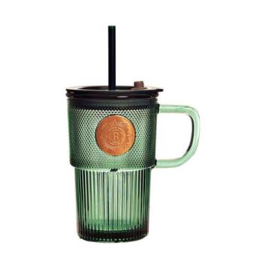 Imagem de Copo Com Canudo E Alça Vidro Cold 420Ml - Wincy Casa