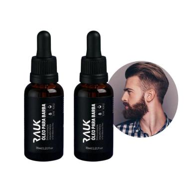 Imagem de Kit 2 óleo Para Barba Hidratante Fortalecedor Amacia Rauk 30ml