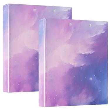 Imagem de Fichário Cosmic Dream Organization, fichário de 3,8 cm com mangas de plástico para papel tamanho A4, fichário de emergência familiar, pacote com 2