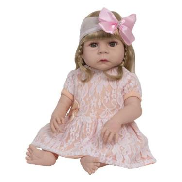 Imagem de Bebê Reborn Boneca Realista 100% Silicone Loira - Cegonha Reborn Dolls