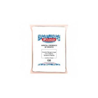 Imagem de Avental Gr30 Branco Com Punho Elástico 10 Un Tamanho Padrão