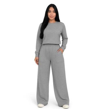 Imagem de Conjunto Moletinho Blusa com Manga Longa e Calça - c12 SAMANTHA + WIDE