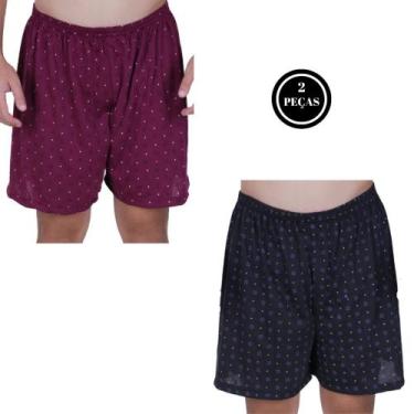 Imagem de Kit 2 Samba Canção Masculina Estampada Masculino Adulto - c4 KIT 2 SAM