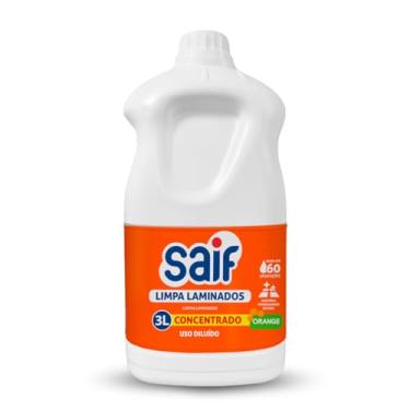 Imagem de Limpa Laminados Concentrado Saif 3L, Saif, Limpador De Piso Laminado, Laranja, Mantém A Originalidade Do Piso, Linha Institucional 3 Litros, Facilitando Sua Vida, Maximizando Toda Limpeza