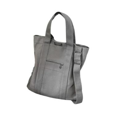 Imagem de Bolsa De Ombro Retro Masculina Em Lona, Cor Sólida, Bolsa De Lazer Par