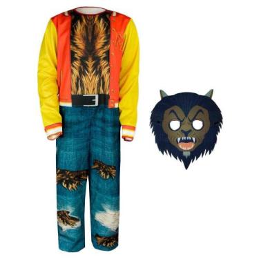 Imagem de Fantasia Michael Jackson Lobo Infantil Thriller Com Máscara - Fantasia