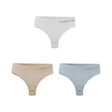 Imagem de Conjunto De 3 Calcinhas Sem Costura De Cintura Alta Tamanho Grande Par