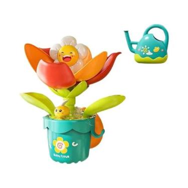 Imagem de Brinquedo De Banho Para Bebês: Flor De Girassol Que Pulveriza Água Com