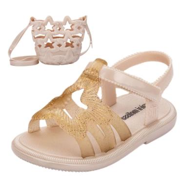 Imagem de Sandalia Infantil Menina Bolsa Sereia Luminous Mini Melissa
