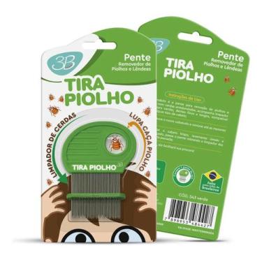Imagem de Pente Fino Em Aço Inox Com Lupa Tira Piolho 3b Cor Verde Verde - 3B In